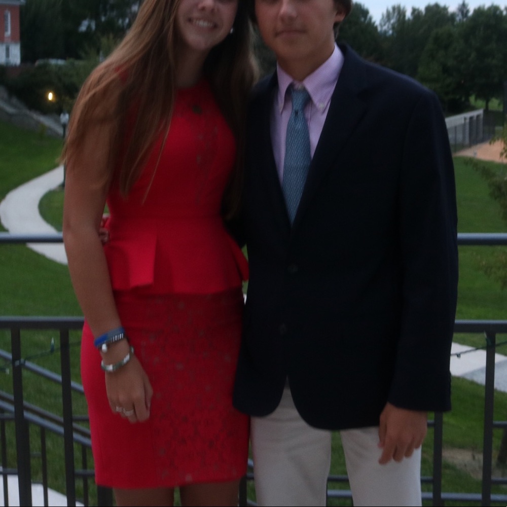 Red BCBG bodycon dress